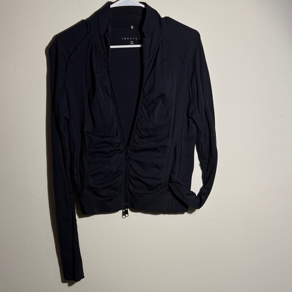 Theory Jackets & Blazers - Theory Midnight Black Ruched Jacket